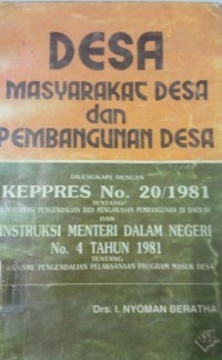 Desa ; Masyarakat Desa dan Pembangunan Desa