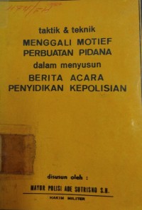 kriminalistik (Ilmu Penyidikan Kejahatan)