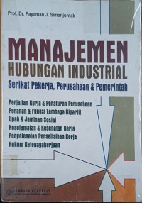 Manajemen Hubungan Industrial