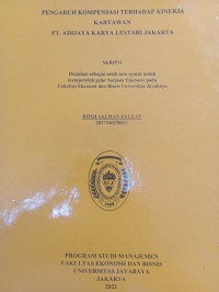 Image of PENGARUH MOTIVASI TERHADAP KINERJA KARYAWAN PADA PT. INDOMOBIL TRADA NASIONAL CABANG NISSAN KELAPA GADING