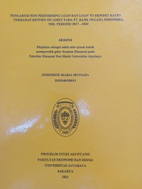 Image of PENGARUH NON PERFORMING LOAN DAN LOAN TO DEPOSIT RATIO TERHADAP RETURN ON ASSET PADA PT. BANK NEGARA INDONESIA, TBK. PERIODE 2017-2020