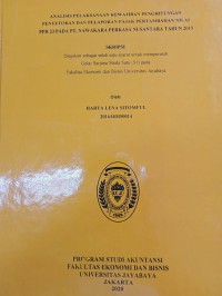 ANALISIS PELAKSANAAN KEWAJIBAN PENGHITUNGAN PENYETORAN DAN PELAPORAN PAJAK PERTAMBAHAN NILAI PPH 23 PADA PT. NAWAKARA PERKASA NUSANTARA TAHUN 2019