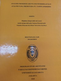 ANALISIS PROSEDUR AKUNTANSI PENERIMAAN KAS ATAS PIUTANG PREMI PADA PT. TASPEN (PERSERO)