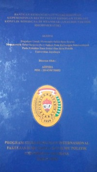 Bantuan Kemanusiaan Turki Dibawah Kepemimpinan Recep Tayyip Erdogan Terkait Konflik Rohingya di Myanmar ( Analisis Faktor Idiosinkratik )