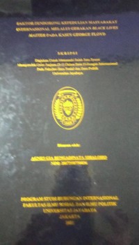 Image of Faktor Pendorong Kepedulian Masyarakat Internasional Melalui Gerakan Black Live Matter Pada Kasus George Floyd