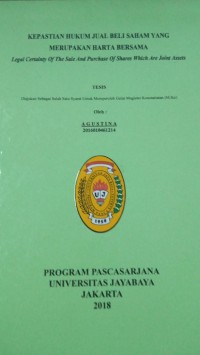 Image of Kepastian Hukum Jual Beli Saham Yang Merupakan Harta Bersama