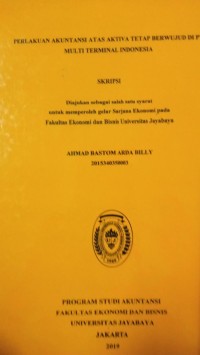 Perlakuan Akuntansi Atas Aktiva Tetap Berwujud Di PT.Multi Terminal Indonesia