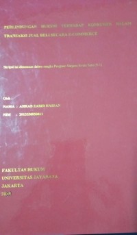 Image of Perlindungan Hukum Terhadap Konsumen Dalam Transaksi Jual Beli Secara E-Commerce