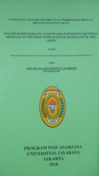 Image of Tanggung Jawab Notaris Atas Perbedaan Minuta Dengan Salinan Akta