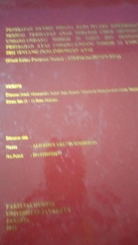 Penerapan Sanksi Pidana Pada Pelaku Kekerasan Seksual Terhadap Anak di Bawah Umur Menurut Undang-undang Nom9or 35 Tahun 2014 Tentang Perubahan Atas Undang-undang  Nomor 23 Tahun 2002 Tentang Perlindungan Anak