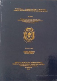 Image of Kasus Iran-Amerika Serikat Mengenai Program Nuklir Perspektif Konstruktivis