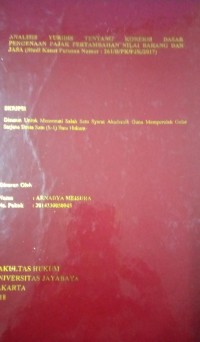 Analisis Yuridis Tentang Koreksi Dasar Pengenaan Pajak Pertambahan Nilai Barang Dan Jasa (Studi Kasus Putusan Nomor : 261/B/PK/PJK2017)