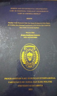 Respon Non Governmental organization LGBT Di Indonesia Terhadap Legalisasi UU LGBT Di Amerika Serikat