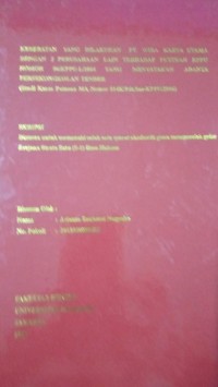 Image of Keberatan Yang Dilakukan PT. Wira Karya Utama Dengan 2 Perusahaan Lain Terhadap Putusan KPPU Nomor 06/KPPU-L/2014 Yang Menyatakan Adanya Persekongkolan Tender (Studi Kasus Putusan MA Nomor 514K/Pdt.Sus-KPPU/2016)