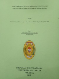 Image of Perlindungan Hukum Terhadap Anak Pelaku Tindak Pidana Dari Perspektif Kriminologi