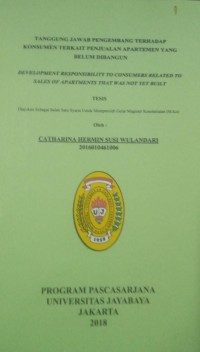 Image of Tanggung Jawab Pengembang Terhadap Konsumen Terkait Penjualan Apartemen Yang Belum Dibangun
