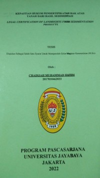 Kepastian Hukum Pensertipikatan Hak Atas Tanah Dari Hasil Sedimentasi