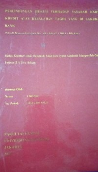 Perlindungan hukum Terhadap nasabah Kartu Kredit Atas Kesalahan Tagih Yang Dilakukan Bank (Stydy kasus putusan No.84/Pdt G/2014/PN Skt)