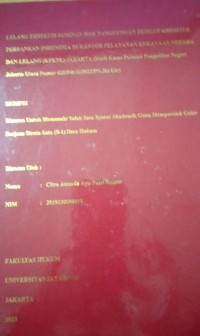 Lelang Eksekusi Jaminan Hak Tanggungan Dengan Kreditur Perbankan Indonesia Di Kantor Pelayanan Kekayaan Negara Dan Lelang (KPKNL) Jakarta (Studi Kasus Putusan Pengadilan Negeri Jakarta Utara Nomor 425/Pdt.G/2022/PN.Jkt.Utr)