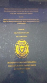 Peranan United Nation Office Drugs And Crime Dalam Penanganan Human Trafficking Selama Masa Pandemi Covid-19 Di Indonesia Tahun 2020-2021