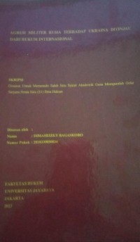 Image of Agresi Militer Rusia Terhadap Ukrainan Ditimjau Dari Hukum Internasional