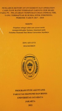 Image of Pengaruh Return On Invesment Dan Operatin Cash Flow Ratio Terhadap Earning Per Share Pada PT Pelayar Tempur Emas(TEMAS)TBK Yang Terdaftar Di Bursa Efek Indonesia Tahun 2017-2020