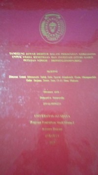 Image of Tanggung Jawab Debitur Dalam Perjanjian Kerjasama Untuk Usaha Kemitraan Dan Investasi ( Studi Kasus Putusan Nomor : 200/PDT/G/2015/PN.BDG )