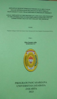 Image of Kepastian Hukum Terhadap Proses Jual Beli Tanah Dalam Optimalisasi Pelaksanaan BPJS Terkait Masyarakat Yang Tidak Mengikuti Program Tersebut