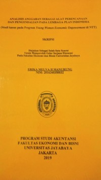 Analisis Anggaran Sebagai Alat Perencanaan dan Pengendalian Pada Lembaga PLAN Indonesia