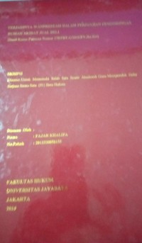Image of Terjadinya Wanprestasi Dalam Perjanjian Pengosongan Rumah Akibat Jual Beli ( Studi Kasus Putusan Nomor 178/PDT.G/2016/2016/PN.Jkt.Brt )
