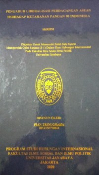 Pengaruh Liberalisasi Perdagangan ASEAN Terhadap Ketahanan Pangan di Indonesia