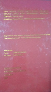 Image of Anak Sebagai Pelaku Tindak Pidana Kelalaian Berlalu Lintas Yang Menyebabkan Kematian Terhadap Orang Lain (Studi Kasus Putusan Nomor : 05/Pid.Sus/Anak/2014/Pn.Kbu.)