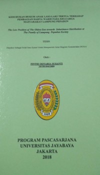 Image of Kedudukan Hukum Anak Laki-Laki Tertua Terhadap Pembagian Harta Waris Pada Keluarga Masyarakat Lampung Pepadun
