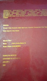 Image of Penerapan Penghentian Penuntutan Tindak Pidana Penganiayaan Berdasarkan Peraturan Kejaksaan Republik Imdonesia Nomor 15 Tahun 2020 Tentang Penghentian Penuntutan Berdasarkan Keadilan Restoratif (Studi Kasus Keadilan Restoratif di Kejaksaan Negeri Maluku Tengah)