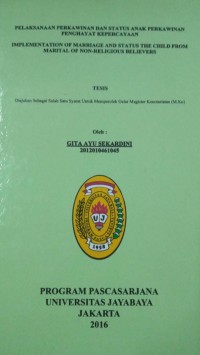 Image of Pelaksanaan Perkawinan Dan Status Anak Perkawinan Penghayat Kepercayaan