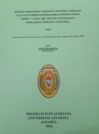 Mediasi Perselisihan Hubungan Industrial Terhadap Gugatan Wanprestasi Berdasarkan Undang-Undang Nomor 2 Tahun 2004 Tentang Penyelesaian Perselisihan Hubungan Industrial