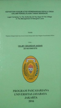 Image of Kepastian Hhukum Atas Kewenangan Kepala Desa Dalam Pengelolaan Tanah Bengkok