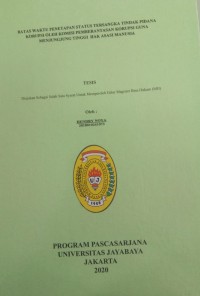 Image of Batas Waktu Penetapan Status Tersangka Tindak Pidana Korupsi Oleh Komisi Pemberantasan Korupsi Guna Menjungjung Tinggi Hak Asasi Manusia