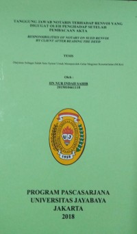 Tanggung Jawab Notaris Terhadap Renvoi Yang Digugat Oleh Penghadap Setelah Pembacaan Akta