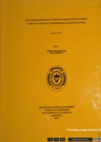 Pengaruh Kompensasi Terhadap Produktivitas Kerja Karyawan Pada PT. Edi Indonesia Di Jakarta Utara