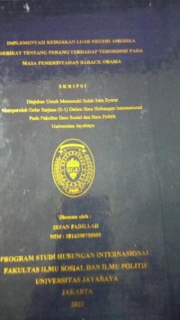 Implementasi Kebijakan Luar Negeri Amerika Serikat Tentang Perang Terhadap Terorisme Pada Masa Pemerintahan Barack Obama