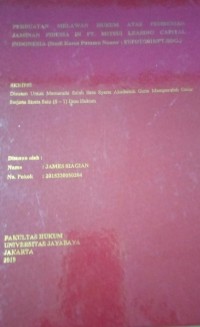 Perbuatan Hukum Atas Pemberian Jaminan Fidusia di PT.Mitsui Leasing Capital Indonesia ( Studi Kasus Putusan Nomor : 87/PDT/2018/PT.BDG )