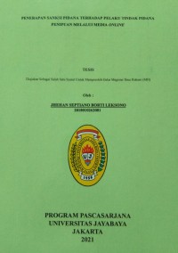 Image of Penerapan Sanksi Pidana Terhadap Pelaku Tindak Pidana Penipuan Melalu Media Online