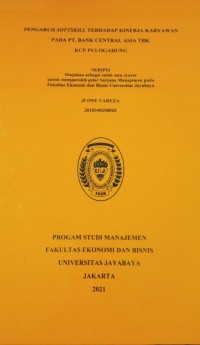 Pengaruh Softskill Terhadap Kinerja Karyawan Pada PT.Bank Central Asia Tbk Kcp Pulo Gadung