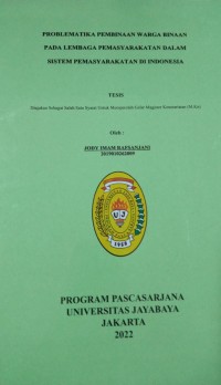 Image of Problematika Pembinaan Warga Binaan Pada Lembaga Pemasyarakatan Dalam Sistem Pemasyarakatan Di Indonesia