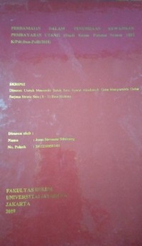 Image of Perdamaian Dalam Penundaan Kewajiban Pembayaran Utang ( Studi Kasus Putusan Nomor 022 K/ Pdt.Sus-Pailit/2018 )