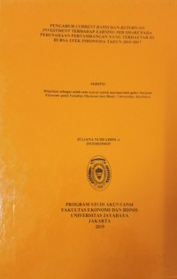 Pengaruh Current Ratio dan Return On Investment Terhadap Earning Per Share Pada Perusahaan Pertambangan Yang Terdaftar Di Bursa Efek Indonesia Tahun 2015 - 2017