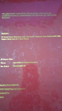 Pelaksanaan Tanggung Jawab Sosial Perusahaan ( CORPORATE SOCIAL RESPONBILITY/CSR ) Pada Pt.Dipo Star Finance