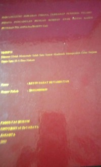 Image of Pertanggung Jawaban Pidana Terhadap Pendidik Pelaku Pidana Pencabulan Denagn Korban Anak (Studi Kasus Putusan No.60/Pid.Sus/2018/PN Gst)