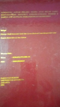 Tanggung Jawab Pelaku Usaha Atas Iklan Yang Menyesatkan Menurut Undang-Undang Nomor 8 Tahun 1999 Tentang Perlindungan Konsumen